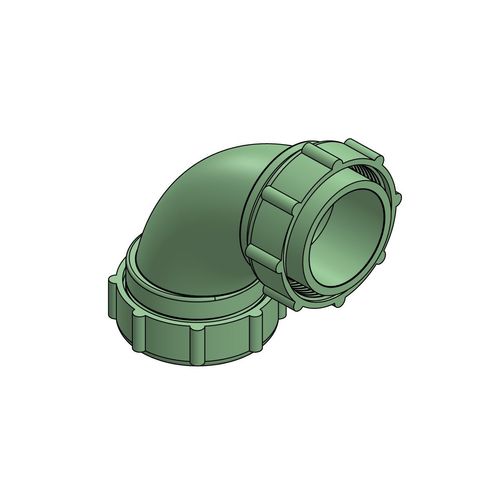 Main product image of 1-1/2" Labline Flame Retardant Polypropylene Acid Waste Loose Nut 90-Degree Elbow, W291