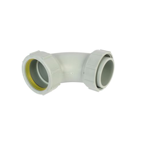 Main product image of 2" Labline Flame Retardant Polypropylene Acid Waste Loose Nut 90-Degree Elbow, W292
