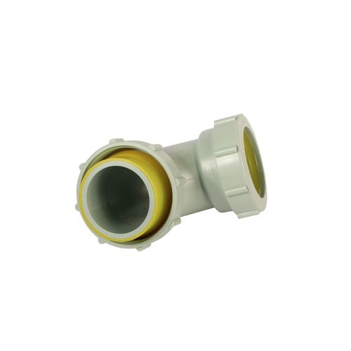 Main product image of 3" Labline Flame Retardant Polypropylene Acid Waste Loose Nut 90-Degree Elbow, W293