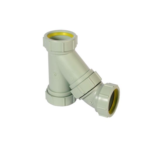Main product image of 2" Labline Flame Retardant Polypropylene Acid Waste Combo Wye and 45-Degree Elbow, W3725