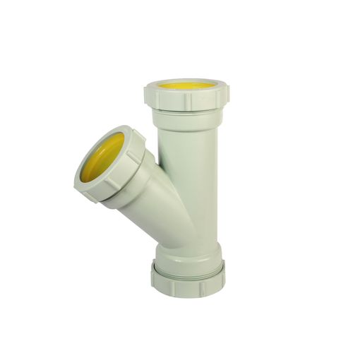 Main product image of 4" Labline Flame Retardant Polypropylene Acid Waste Wye, W374