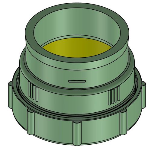 Main product image of 4" Labline Flame Retardant Polypropylene Acid Waste Duriron Adapter, W464