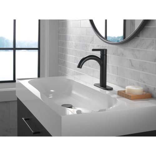 Main product image of Nicoli 1 Handle Bathroom Faucet, 1 or 3-hole 4" Installation, 15749LF-BL (Matte Black)