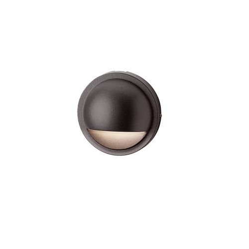 Main product image of 12V LED 3000K Half Moon Deck Light Textured (Architectural Bronze)