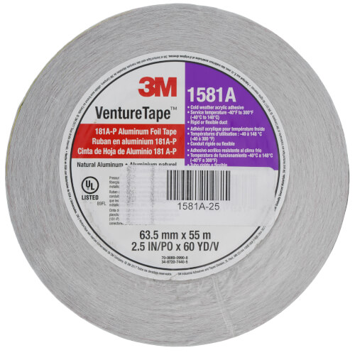 Main product image of UL181A-P Foil Duct Closure Tape (2.5" x 180')