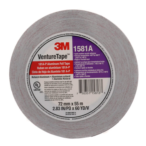 1581A3 Venture Tape 1581A3 UL181AP Foil Duct Closure Tape (3" x