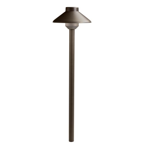 Main product image of Short Stepped Dome 2700K LED Path Light Textured (Architectural Bronze)