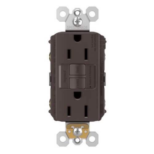 Main product image of Radiant Spec-Grade Self-Test GFCI Receptacle - Brown (15A)