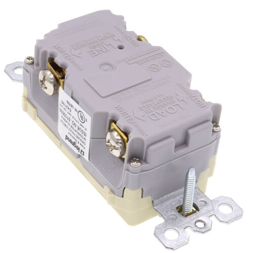 Radiant Spec-Grade Self-Test GFCI Receptacle, 15A - Ivory (125V)