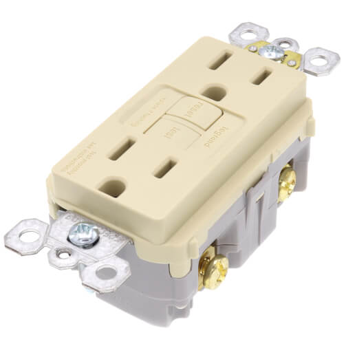 Radiant Spec-Grade Self-Test GFCI Receptacle, 15A - Ivory (125V)