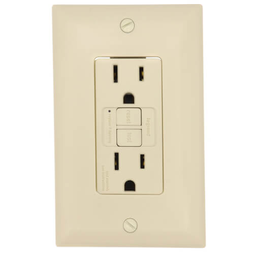 Radiant Spec-Grade Self-Test GFCI Receptacle, 15A - Ivory (125V)