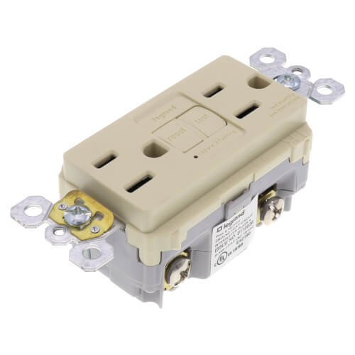 Radiant Spec-Grade Tamper-Resistant Self-Test GFCI Receptacle, NEMA 15-5R, 15A - Ivory (125V)