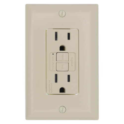 Radiant Spec-Grade Tamper-Resistant Self-Test GFCI Receptacle, NEMA 15-5R, 15A - Ivory (125V)