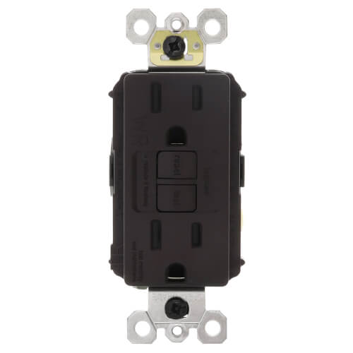 Main product image of Radiant Spec-Grade Weather-Resistant Self-Test GFCI Receptacle, NEMA 15-5R, 15A - Brown (125V)