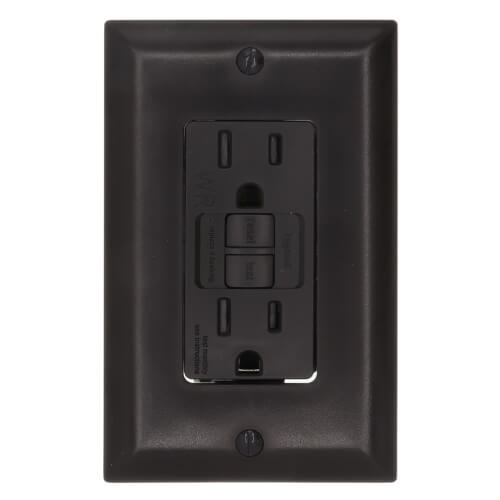 Main product image of Radiant Spec-Grade Weather-Resistant Self-Test GFCI Receptacle, NEMA 15-5R, 15A - Brown (125V)