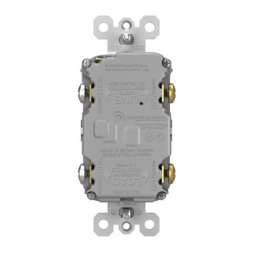 Radiant Spec-Grade Weather-Resistant Self-Test GFCI Receptacle, NEMA 15-5R, 15A - Gray (125V)