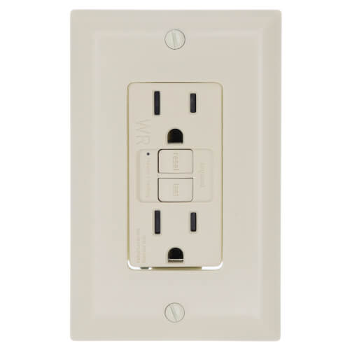 Main product image of Radiant Spec-Grade Weather-Resistant Self-Test GFCI Receptacle, NEMA 15-5R, 15A - Ivory (125V)