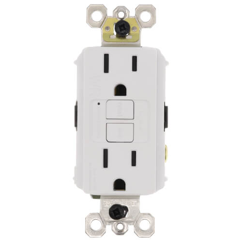 Radiant Spec-Grade Weather-Resistant Self-Test GFCI Receptacle, NEMA 15-5R, 15A - White (125V)
