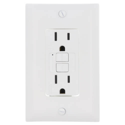 Radiant Spec-Grade Weather-Resistant Self-Test GFCI Receptacle, NEMA 15-5R, 15A - White (125V)