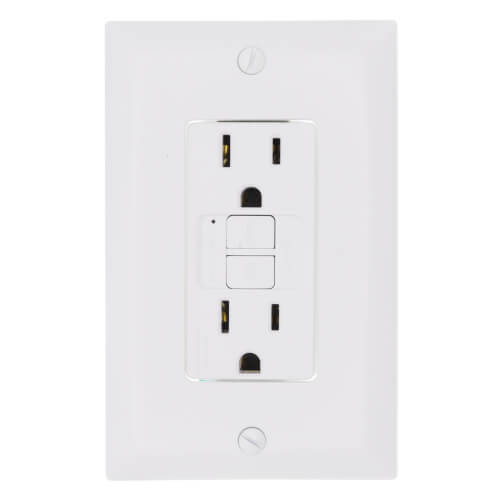 Radiant Spec-Grade Self-Test GFCI Receptacle, 15A - White (125V)