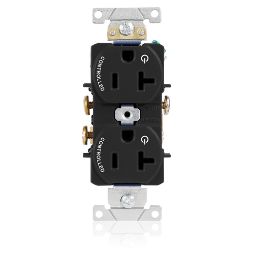 Main product image of Duplex Receptacle, Heavy-Duty Industrial, 20A 125V NEMA 5-20R, 2P 3W (Black)
