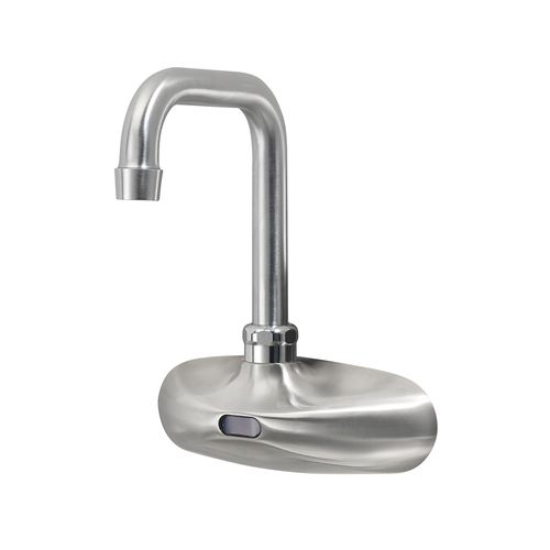 Main product image of Diamond Series 4" Center Wall Mount Sensor Faucet, Battery Operated, Mechanical Mixing Valve, 4-1/2" Double Bend, 2.20 GPM Aerator, 16-670