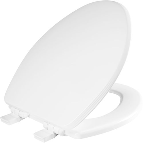Main product image of Ashland Elongated Enameled Wood Toilet Seat, STA-TITE, Easy-Clean, Whisper-Close (Cotton White)
