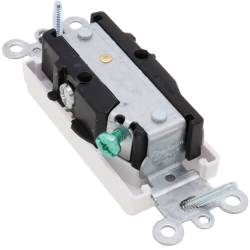 Main product image of Decora Plus Single Receptacle, 15A, NEMA 5-15R, 2P - White (125V)
