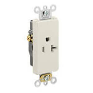 Main product image of Decora Plus Commercial Grade Single Receptacle- Light Almond (20A, 125V)