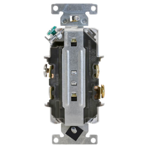 Main product image of Decora Plus Duplex Receptacle, Side Wired, 15A, NEMA 5-20R, 2P, Light Almond (125V)