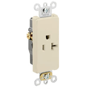 Main product image of Decora Plus Single Receptacle, 20A, NEMA 5-20R, 2P - Ivory (125V)