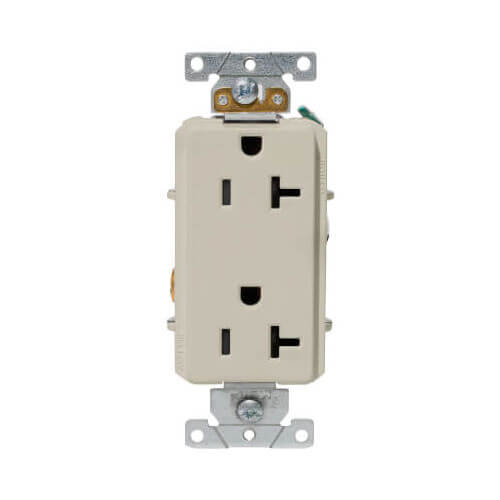 Main product image of Decora Plus Duplex Receptacle, 20A, Commercial Grade - Light Almond (125V)