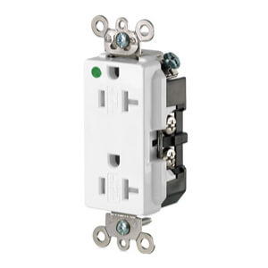 Main product image of Extra Heavy-Duty Decora Duplex Receptacle, 20A, 5-20R, Tamper Resistant - White (125V)