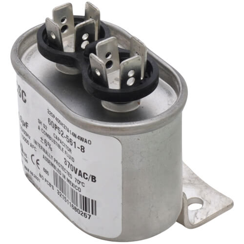 Main product image of Oval Capacitor with Mounting Bracket 370V (4 MFD), 163894