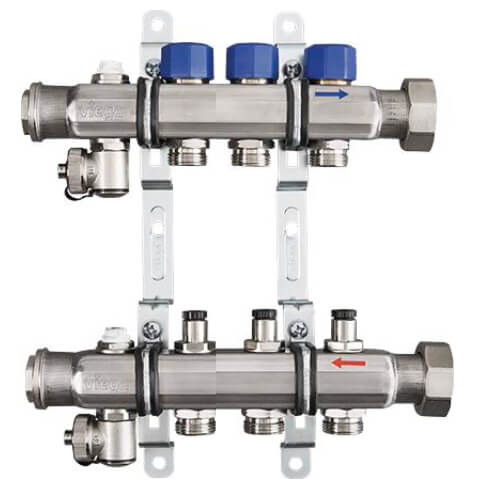 3-Loop ProRadiant Stainless Steel Manifold Shut-Off/Balancing for Model 2879