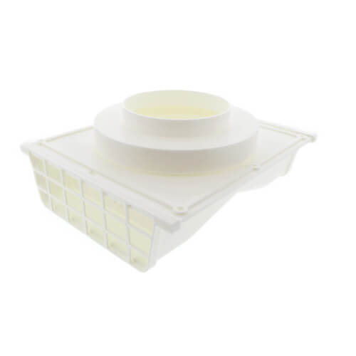 4" or 6" White Plastic Double-Sided Under Eave Vent w/ Removable Screens