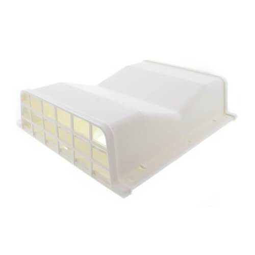 4" or 6" White Plastic Double-Sided Under Eave Vent w/ Removable Screens
