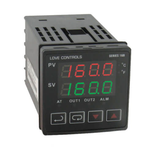 Main product image of 1/16 DIN Temperature/Process Controller, Relay Output 1 & 2 (100 to 240 VAC)
