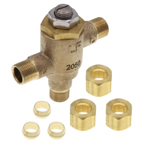 Main product image of 3/8" Compression 170A-LF Exposed Thermostatic Mixing Valve for Faucets (.25 to 4.25 GPM)