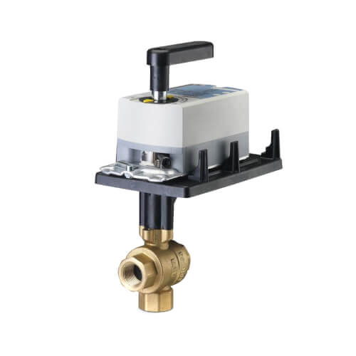 Main product image of 1-1/2" NPT 3-Way Ball Valve Assembly w/ GLB161.1P Actuator (25 Cv)