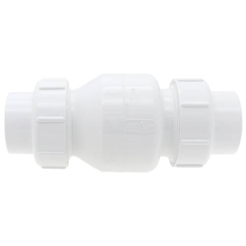 2" IPS PVC White True Union Swing Check Valve (Socket)