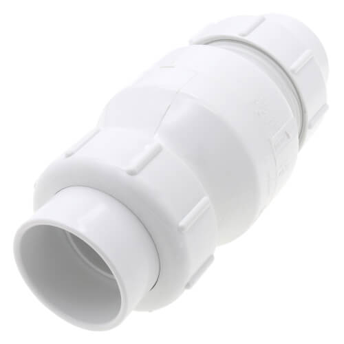 2" IPS PVC White True Union Swing Check Valve (Socket)
