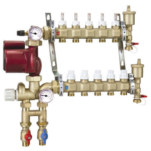 Main product image of Fixed Point Manifold Mixing Station w/ UPS15-58FC Pump (12 Loops)