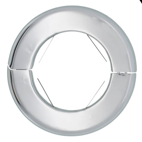 2-1/2" IPS Heavy Duty Floor and Ceiling Plate w/ Spring, Chrome Plated (5-3/8" OD, 2-7/8" ID)