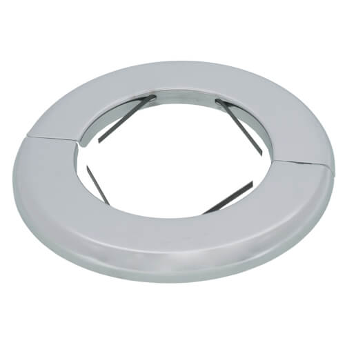 2-1/2" IPS Heavy Duty Floor and Ceiling Plate w/ Spring, Chrome Plated (5-3/8" OD, 2-7/8" ID)