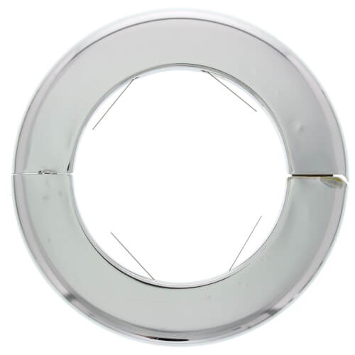 Main product image of 3-1/2" IPS Heavy Duty Floor and Ceiling Plate w/ Spring, 6-5/8" OD (Chrome Plated)