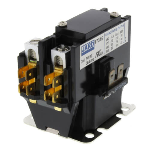 Jard 1-1/2 Pole Definite Purpose Contactor w/ Lugs (30A, 24V)