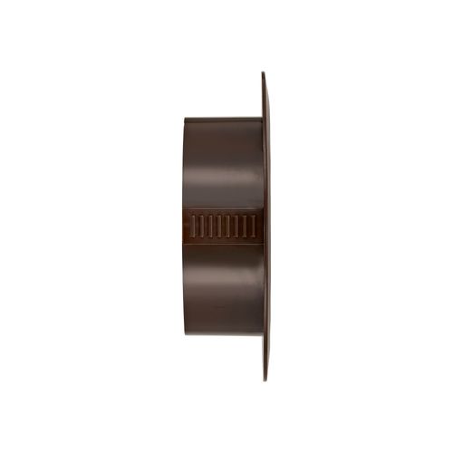 Main product image of 4" Brown Plastic Flush Mount Round Soffit Vent, Friction Fit