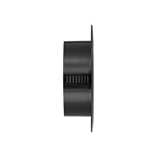 Main product image of 4" Black Plastic Flush Mount Round Soffit Vent, Friction Fit