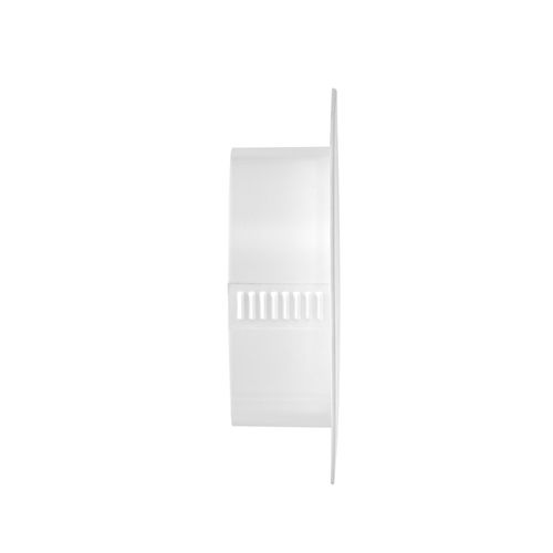 Main product image of 4" White Plastic Flush Mount Round Soffit Vent, Friction Fit